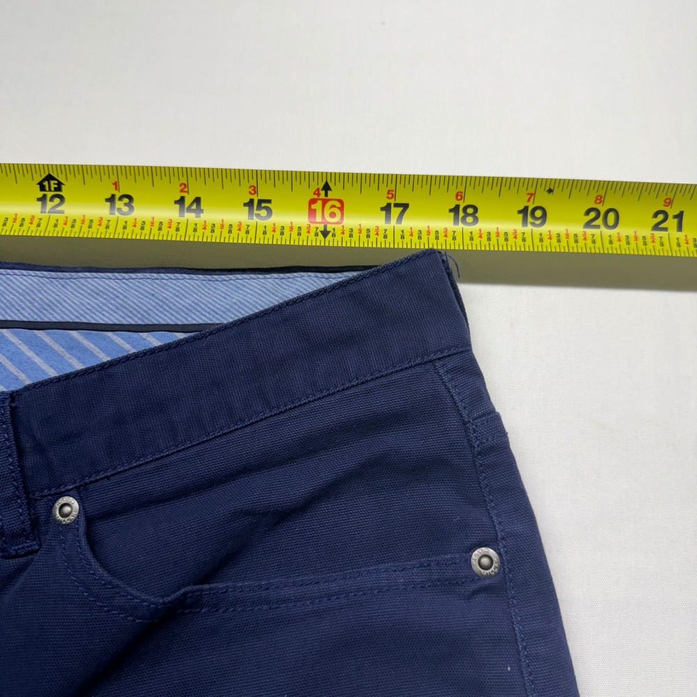 Peter Millar Crown Cotton Canvas 5 Pocket Pants Navy 36x32 Stretch Golf Classic - Picture 9 of 10